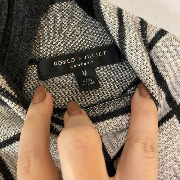 Romeo & Juliet Couture Grey Knit Sweater Dress Mock Neck Sleeveless M RJ36405 - Picture 5 of 9